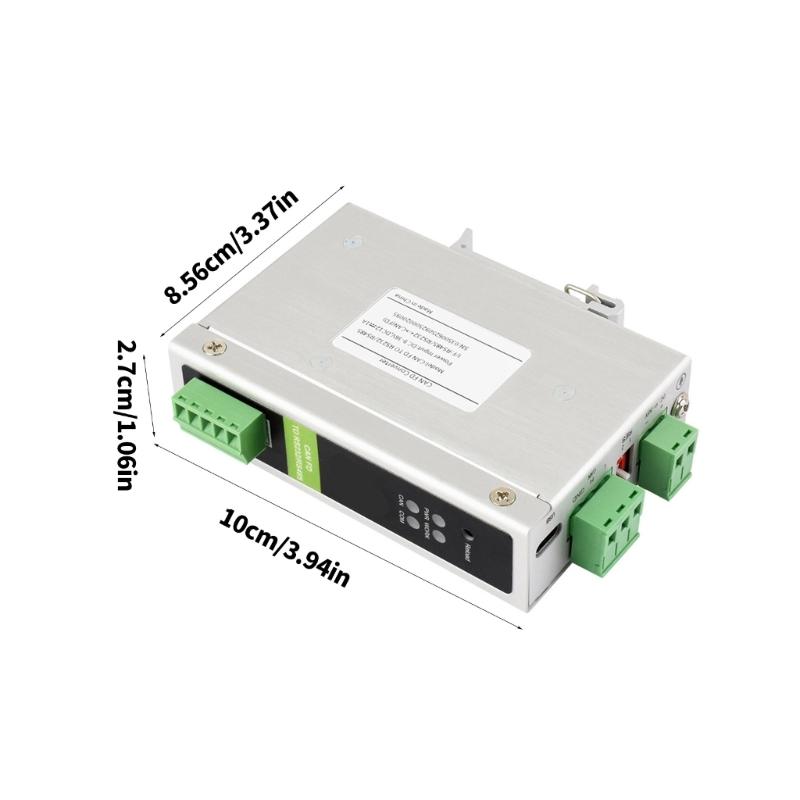 CAN to RS232/RS485 Protocol Converter Industrial with 5 Conversion Modes 9-36V Ethernet Module Easy Installation