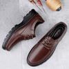 Genuine Leather Oxford Shoes Men Warm Plush Fur Winter Shoes Soft-soled Male Casual Shoes Fashion Light Business Dress Sneakers