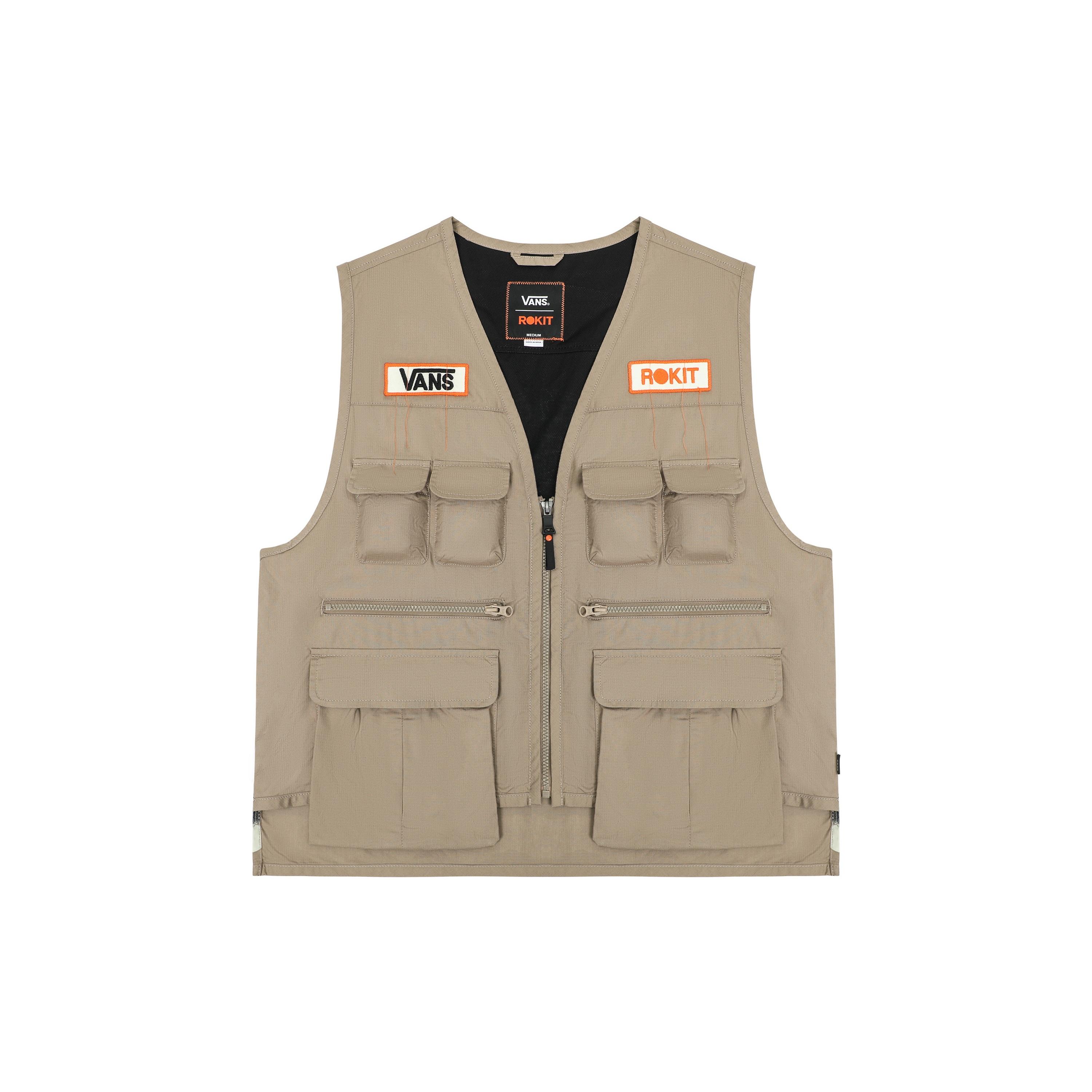 Vans x Rokit Waltonian Vest Khaki Men s VN0005XAKHK S
