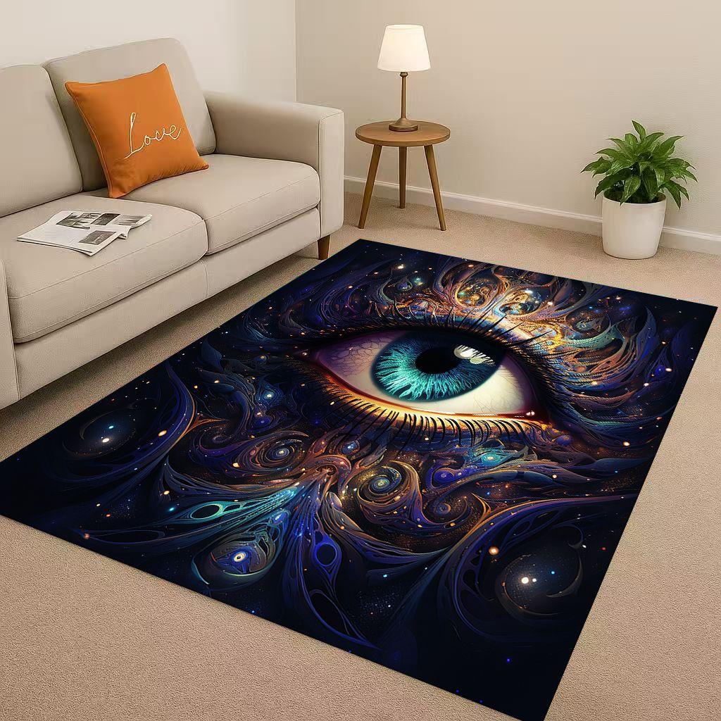 Symbol Oka Wszechwidzącego Wolnomularstwa Złe Oko Sztuka Dywanik do Salonu Antypoślizgowy Dywan do Sypialni Pokoju Zabaw Kanapy, Dekoracja Domu Wycieraczka
