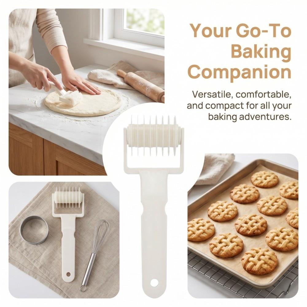 Food-Grade Pastry Cutter Roller Lattice Pizza Dough Docker Roller Pizza Cookie Oven