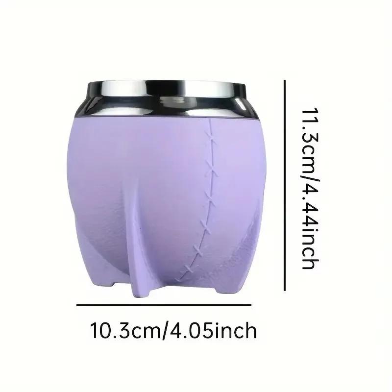 Stainless Steel Leather-like Appear Cover Double Layer Mate Tea Mug Trendy Creative Water Cup