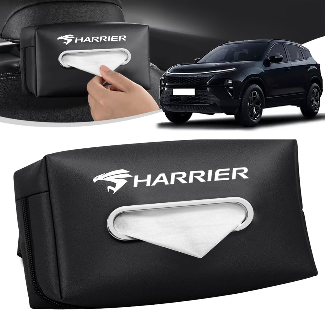 

LUTU Новый Harrier Кастомный Автомобильный Бокс для Салфеток для Всех Подходит для Серии 80 и Кастомный Кожаный Роскошный Легкий и Оснащенный Кастомным Логотипом Чехол/Держатель/Хранение Модели, чёрный