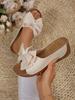 Large Size Slippers Summer New Casual Retro Bow Light Casual Cool Slippers Women