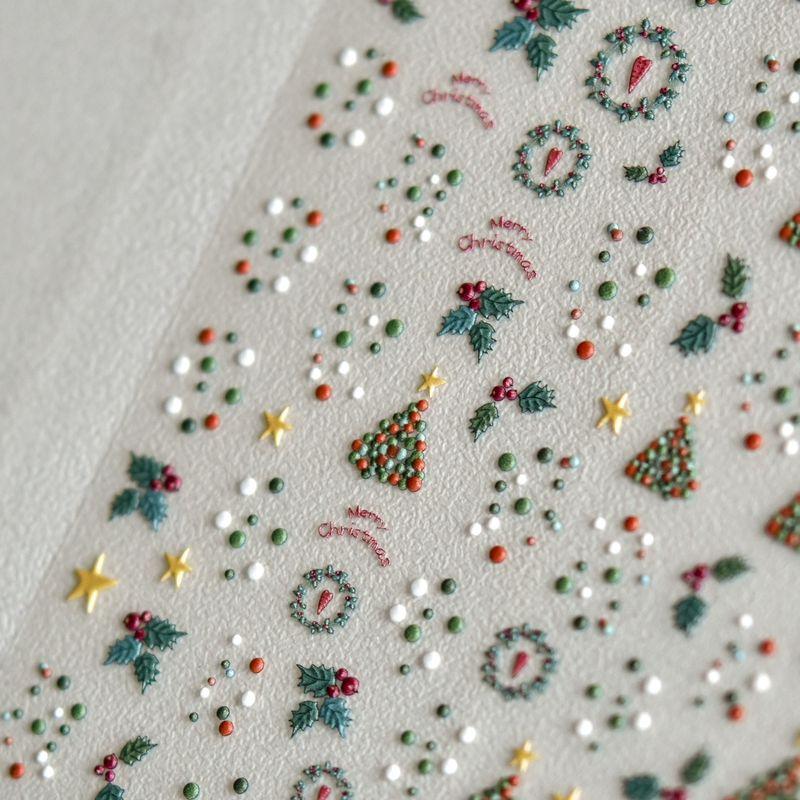 

Tomoni Embossed Nail Sticker Best Selling Japanese Cute 5D Nail Sticker Christmas Cartoon Nail Ornament 2384 Default