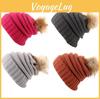 Stylish Winter Women's Knitted Beanie Hat With Versatile Pom Pom Design And Warm Material