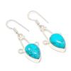 Santa Rosa Turquoise Gemstone 925 Sterling Silver Jewelry Earring 1.73 " P680