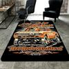 Vintage-style Muscle Car Graphic Print Rug Floor Mat for Living Room or Bedroom Soft and Comfortable Carpet a Gift for Birthday and Holiday.