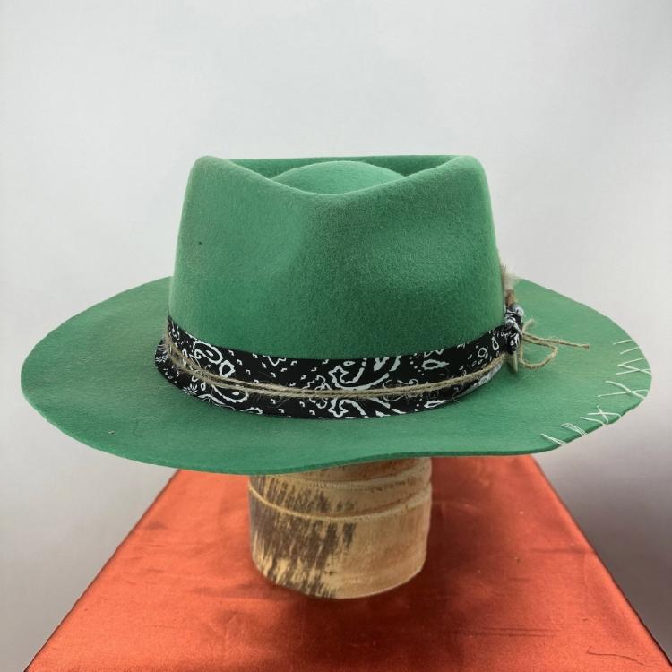 Wool Homburg Exotic Feather Wool Hat Gifts for Comedy Hat Wide Brimmed Unisex Wear for Gatherings Photo Props