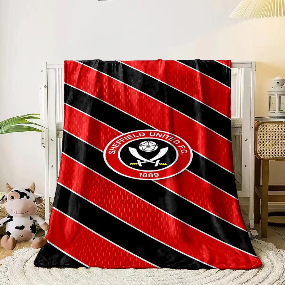Sheffield United FC Designed Flannel Blanket for Bedroom, Living Room, Sofa, and Nap
