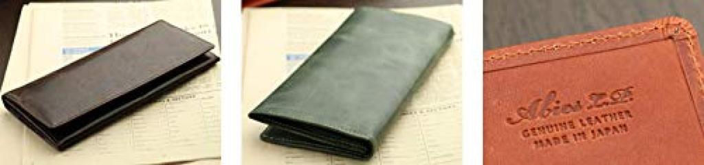 ABIES Vintage Wax Leather Long Wallet (Black) Made in Japan