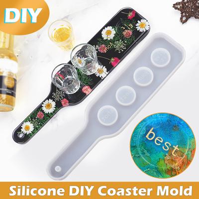 (Great home)Silicone Shot Glasses Tray Resin Casting  Wine Glass Cup Rack Epoxy Mould