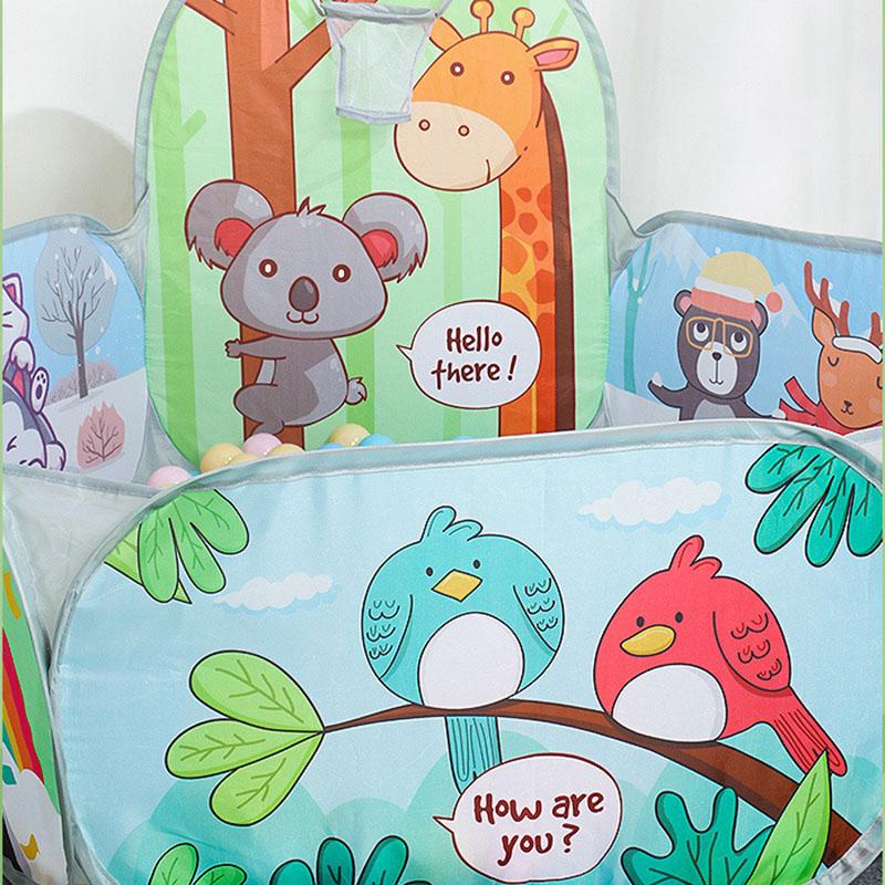 Non-Toxic Cartoon Animals Portable Foldable Tent Indoor Outdoor Educational Colorful Toys Ball Pool Pit Play House Gift For Children Kids