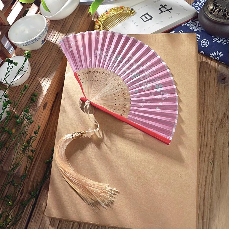 4.5 Inch Mini Bamboo Folding Fan 15cm Handheld Classic Chinese Fan Portable Compact Fan for Women Men Cosplay Anime Gift