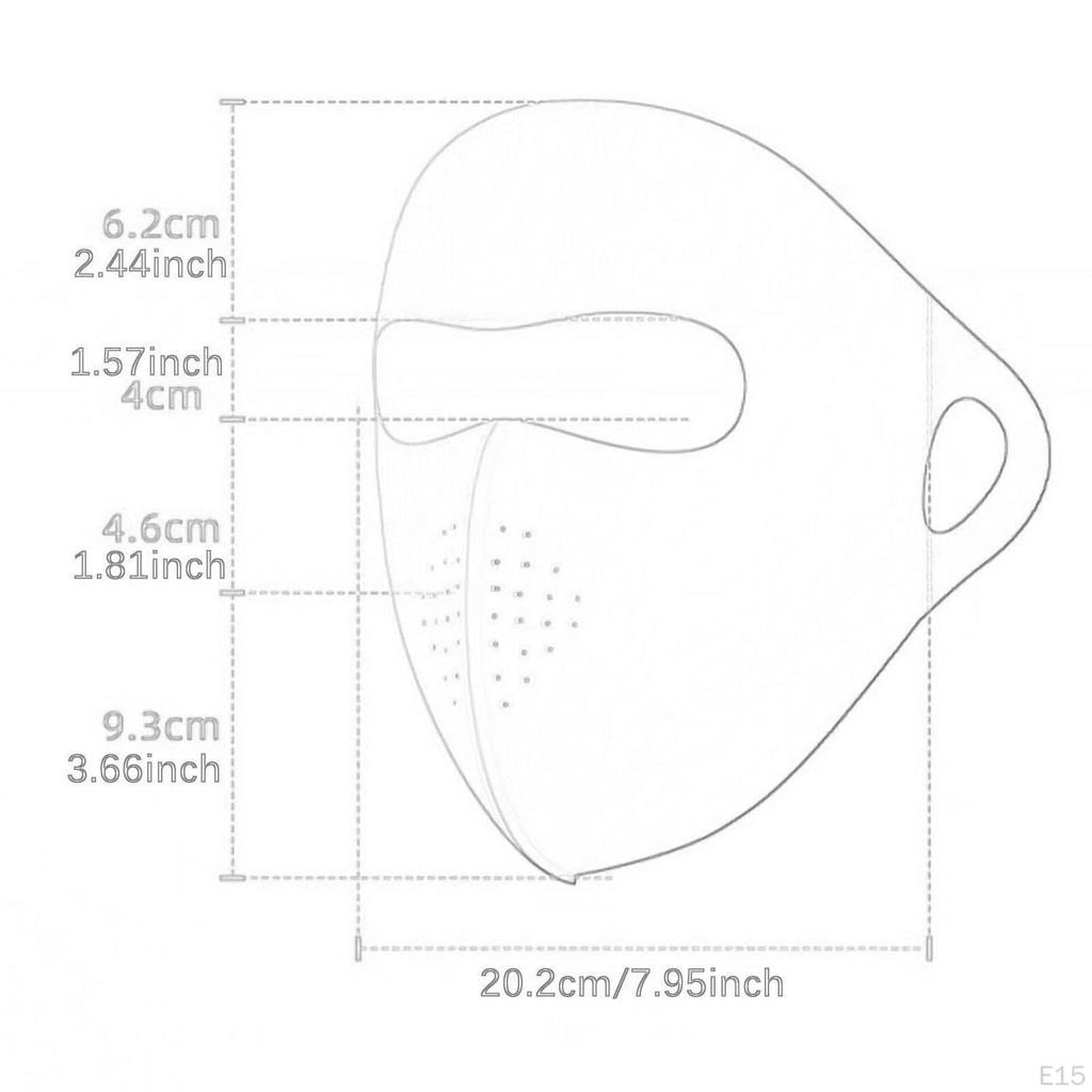 Cooling Face Cover Mask with Adjustable Ear Loops Breathable Sun Protection for Shopping