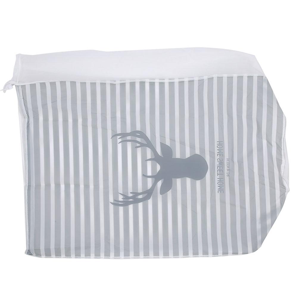 Cylindrical Large Clothes Pillow Blanket Quilt Storage Bags Reusable Drawstring Packing Bag Home OrganizerDeer Head