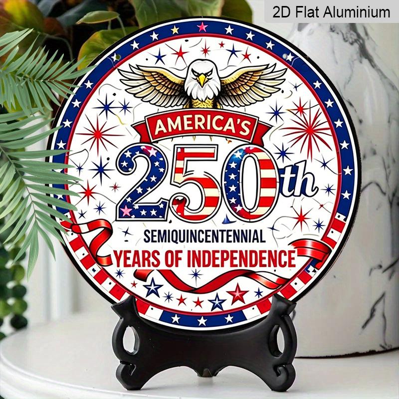 2D Flat Aluminum Wall Hanging with A U.S. Independence Day Theme. Available in Various Sizes. Suitable for Living Rooms, Cafes, Front Doors, Porches