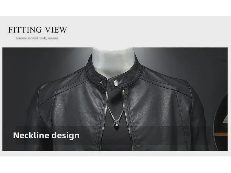 Men's Leather Motorcycle Jacket: Autumn/Winter Casual, Available in Plus Velvet and Thin Styles