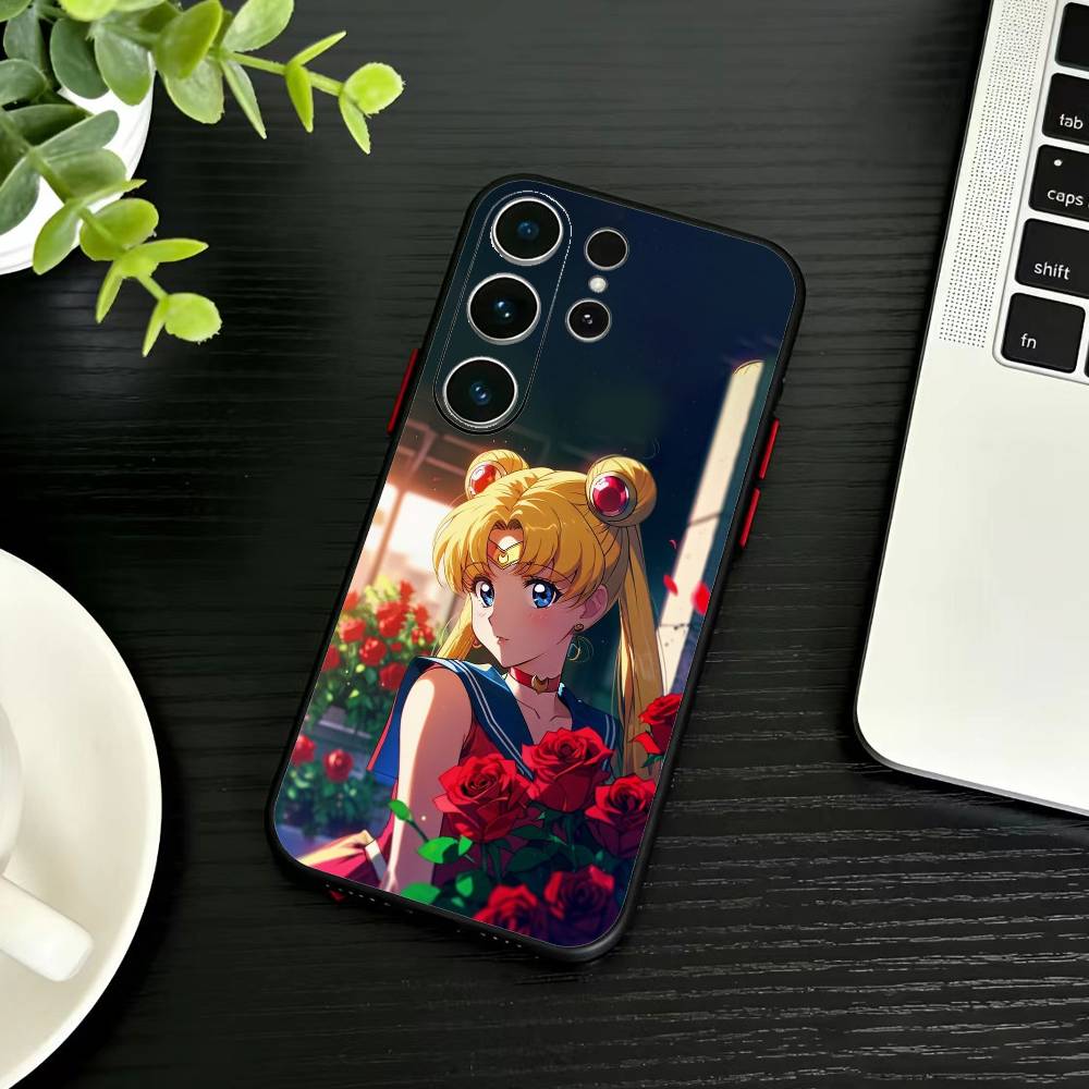 

Cartoon P-Sailor Moons Phone Case For Samsung S26,S25,S24,S23,S22,S21,S20,Plus,Fe,Lite,Others Black Cover Samsung S25ULTRA