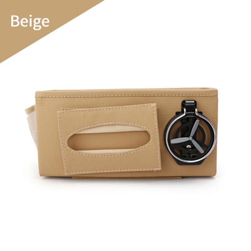 Leather Car Seat Handbag Holder Large Capacity Tissue Bag Storage Headrest Backseat Napkin Holder Purse Phone Water Cup Pockets