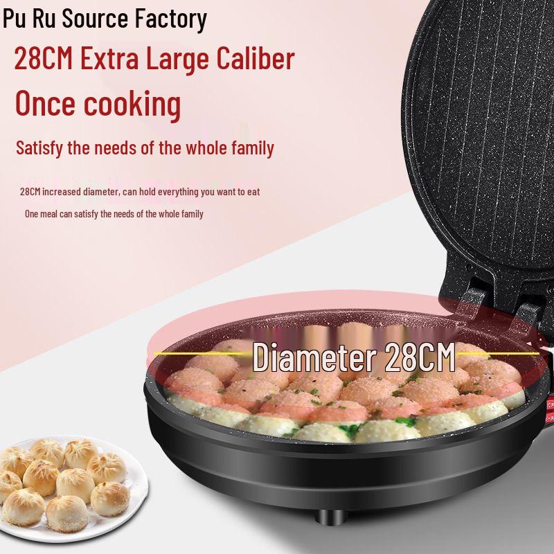 Electric Double-Sided Pancake Maker: Non-Stick, Auto Power-Off, Deepened Design for Frying & Grilling