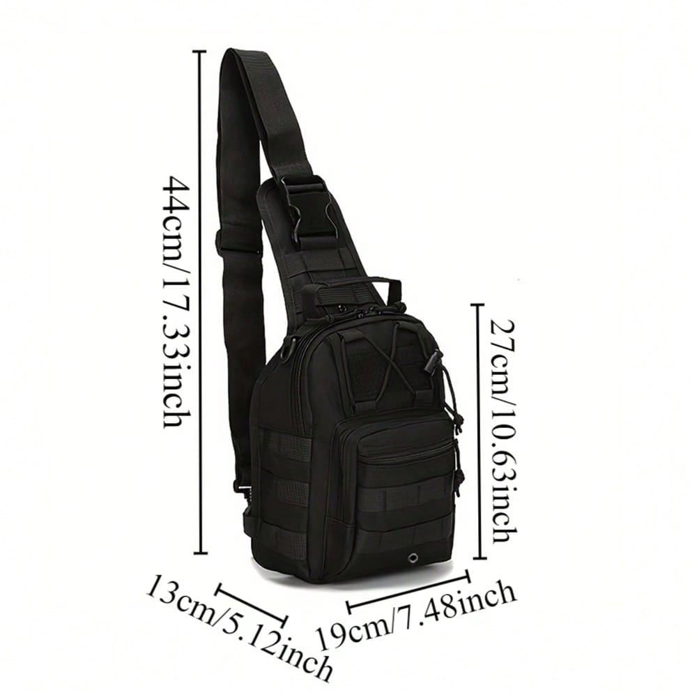 Men'S Outdoor Molle Chest Bag Camo Shoulder Bag Sling Backpack Oxford Mountain Climbing Camping Fishing Trekking Chest Pack