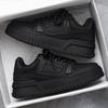 Men's Black Spring Casual Sneakers with Thick Soles for Work and Sports