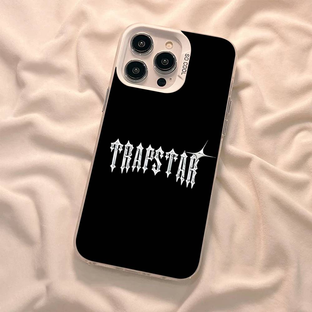 T-Trapstars Handyhülle Für IPhone 16 15 14 13 12 11 17 Pro Max Plus Farbe Silber Hülle