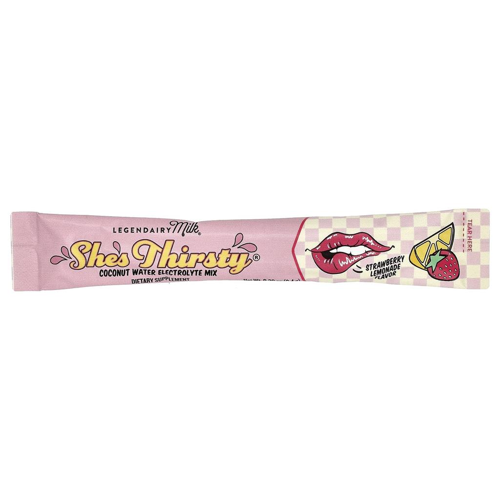 She'S Thorsty®, Coconut Water Electrolyte Mix, Strawberry Lemon, 18 Count, 18 Stick Packs, 8.4 G (0.30 Oz) Each