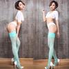 Sexy Lingerie Bonbonfarbe Breit geripptes Oberteil Bündchen Strümpfe Für Damen Glitzer Seidenstrumpf 15D Damen Oberschenkelhoch Öl Glänzend Strümpfe