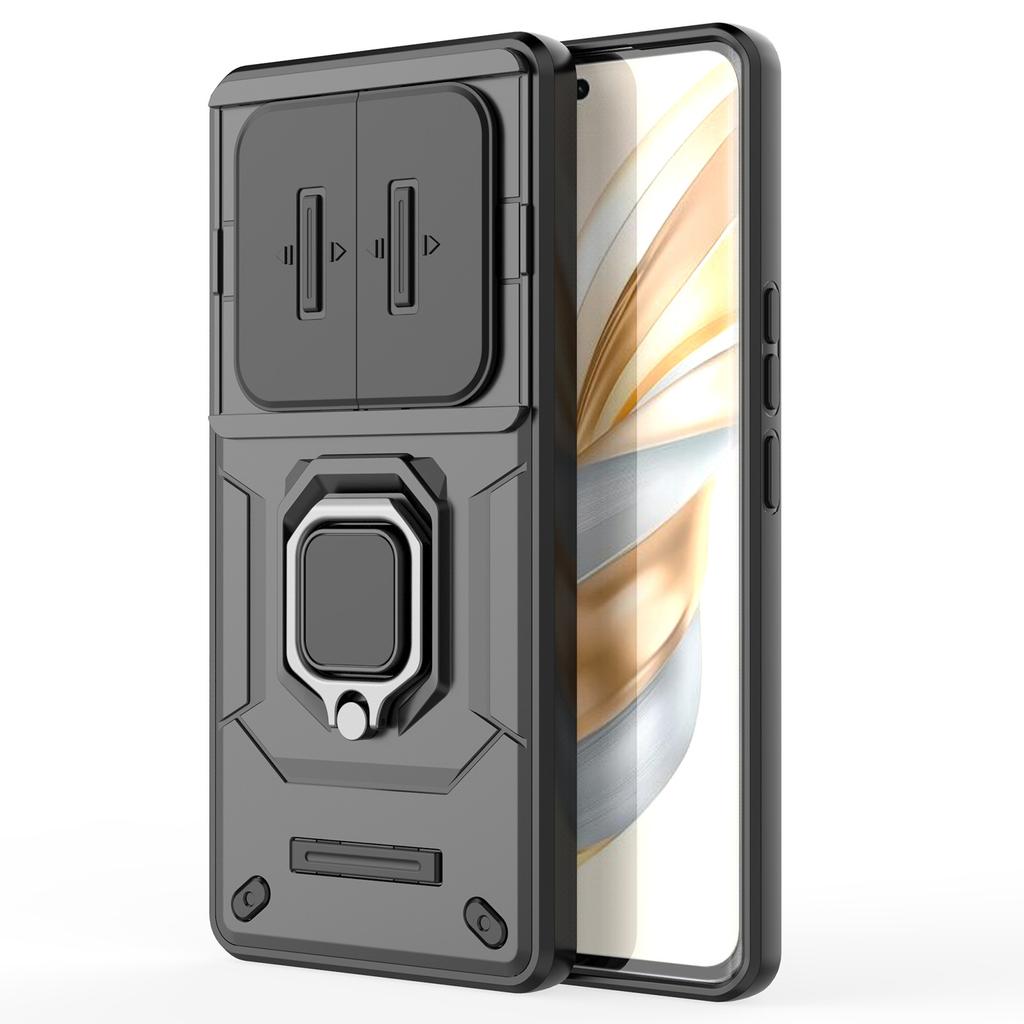 For Honor X60 Pro 5G/Magic7 Lite 5G Case PC+TPU Kickstand Phone Protector with Lens Cover