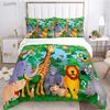 Jungle Animal Cute Casal All Season Duvet Cover Comforter Bedding Sets Soft Quilt Cover and Pillowcases Single/Double/Queen/King