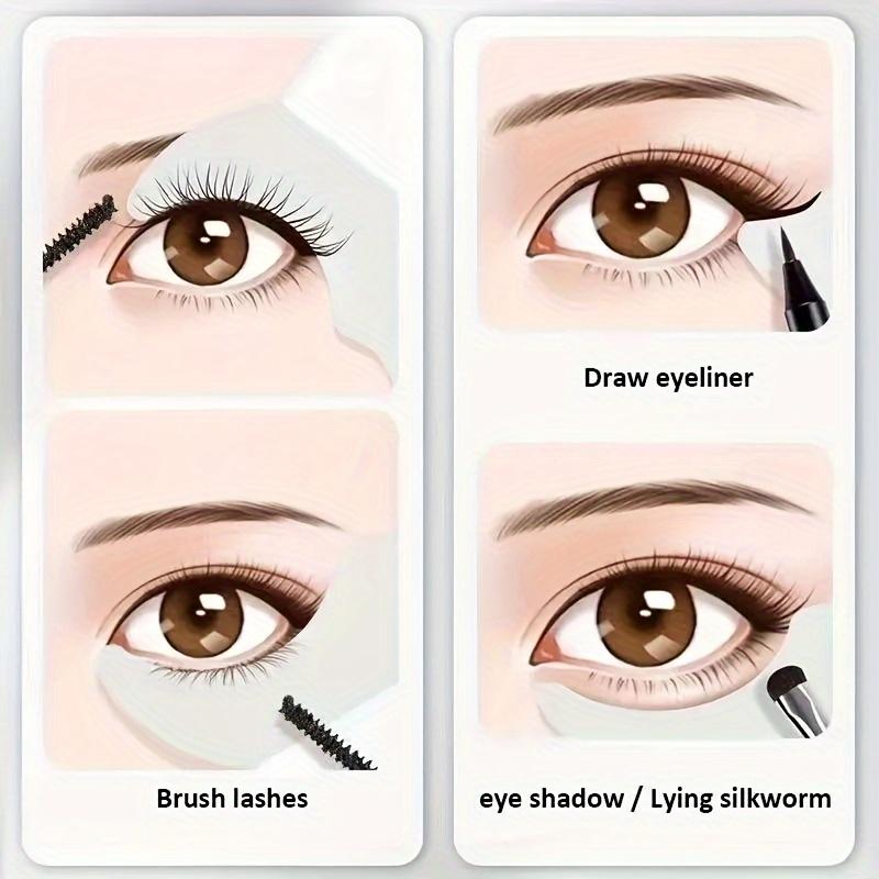 Silicone Eye Makeup Aid Tool - Multifunctional Mascara Guard, Eyeshadow Applicator, Reusable Eyeliner Pad Template