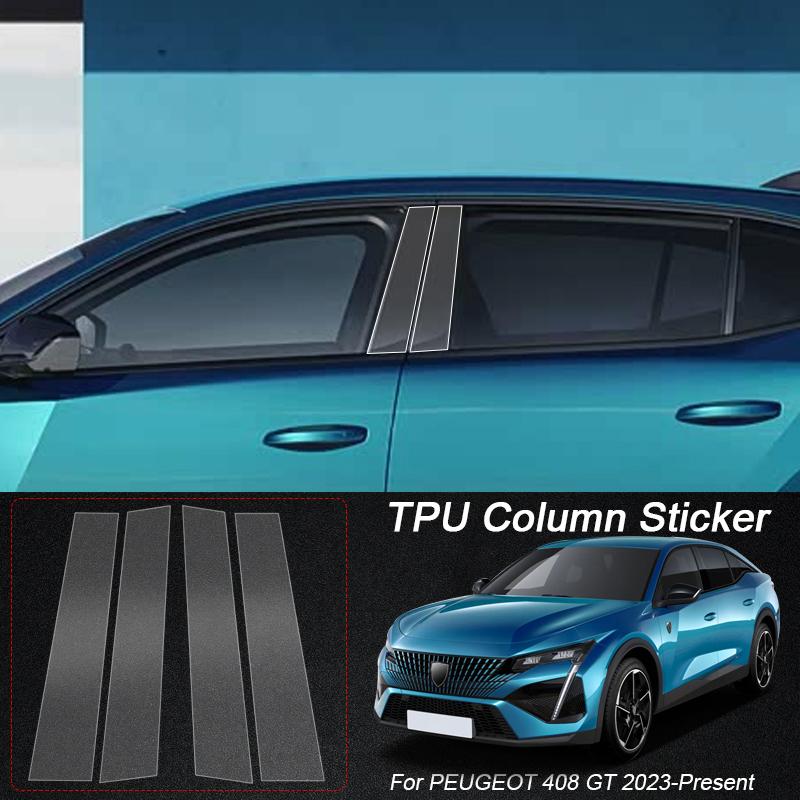 BGM1 B Pillar TPU Car Protective Film For PEUGEOT 208 308 E208 E308 408 GT 2008 3008 5008 Auto Window Body Paint Sticker Accessories