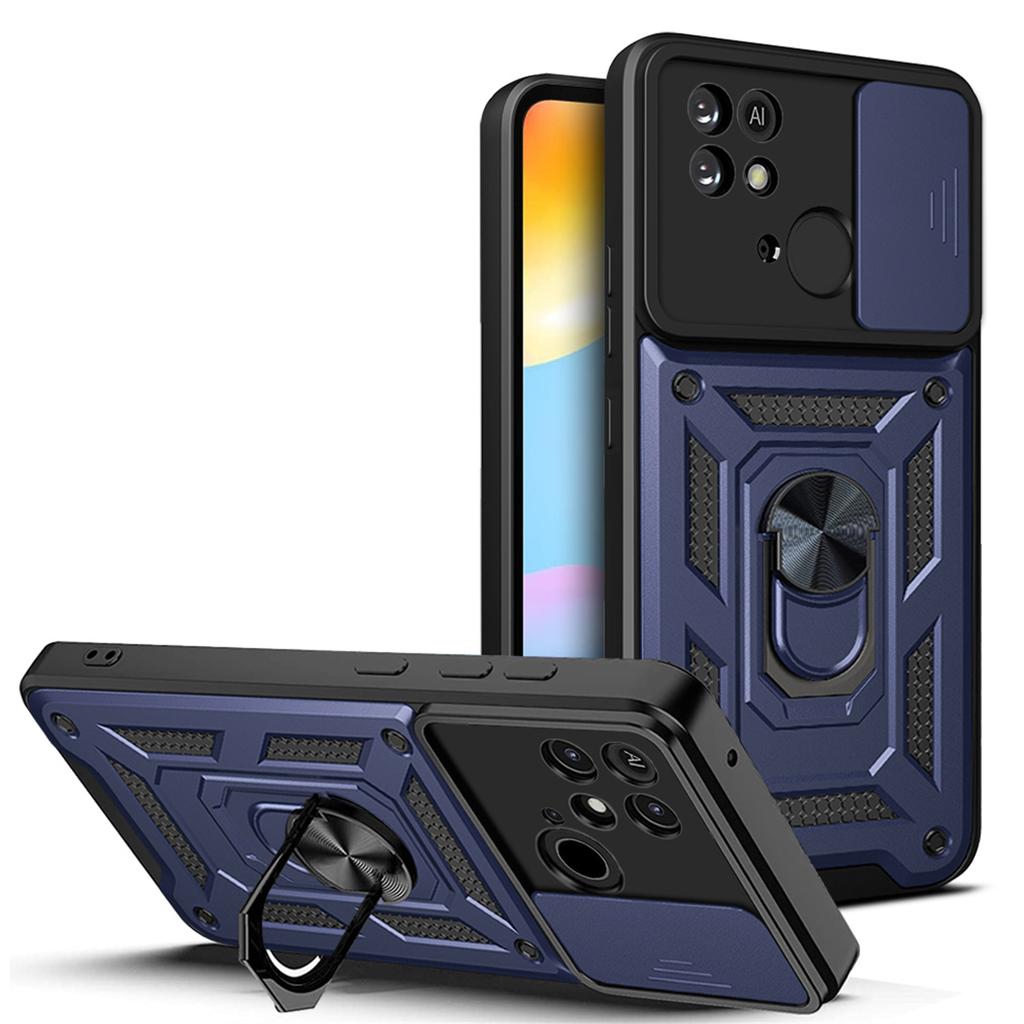 Shockproof Armor Case For Xiaomi Redmi 10C 4G Car Holder Phone Cover For Redmi10C 4g Camera Lens Protection Fundas