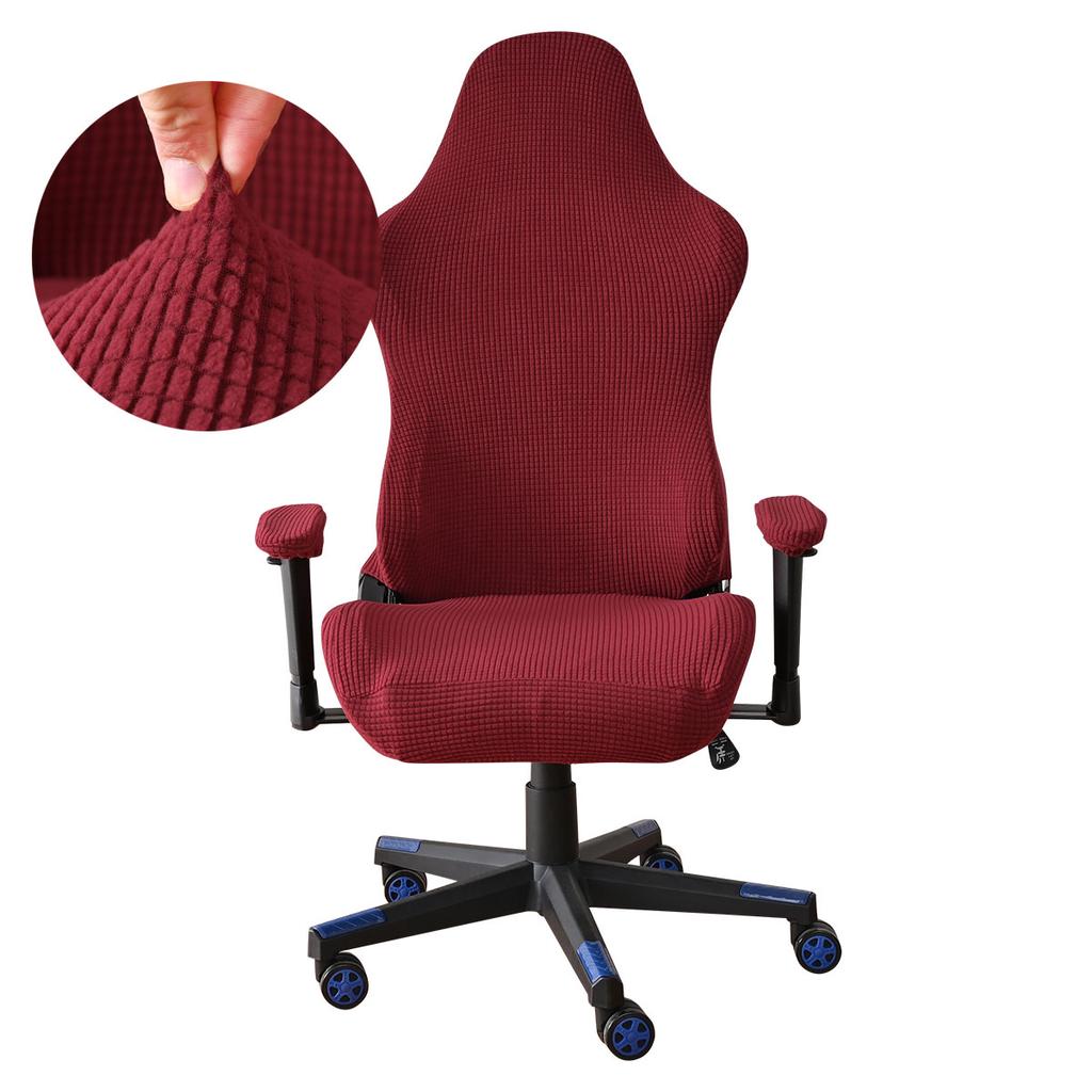 Elastic Fleece Jacquard Gaming Chair Cover Stretch Dustproof Seat Protect Cover Office Computer Seat Covers for Home
