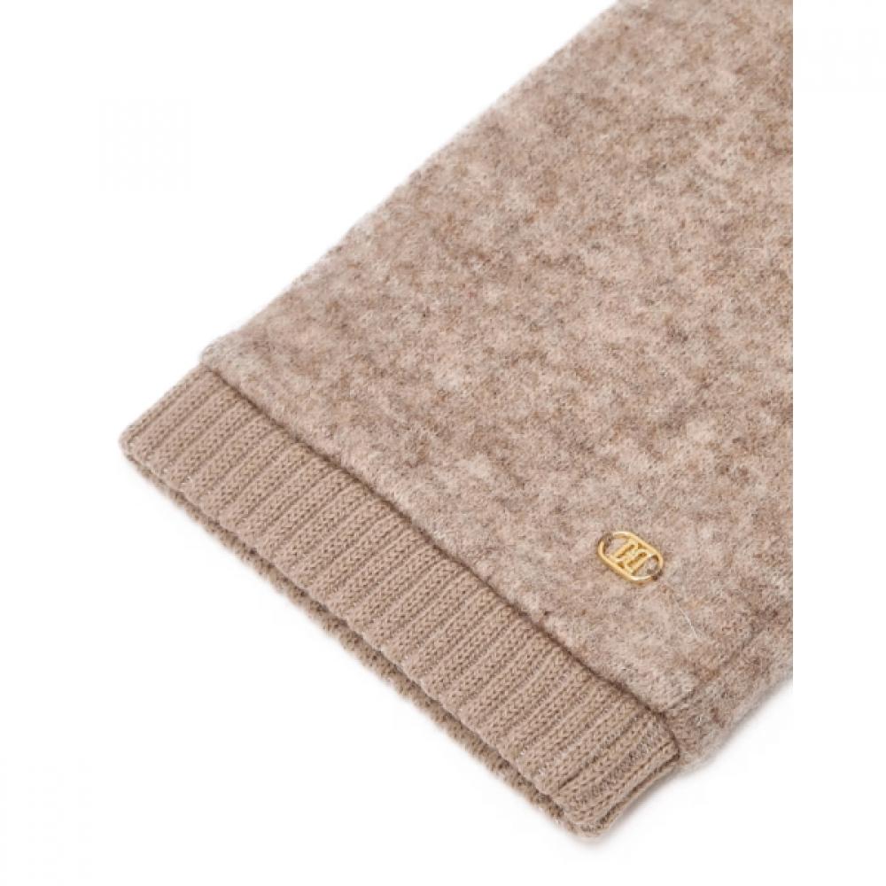 DakS Women S Handwarmer Beige Dd Logo Wool Blend Dcgv6f851i2