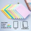 9 Pack Lined Sticky Notes 4X6 in Post, 9 Pastel Colors Large Ruled Post Sticky Colorful Super Sticking Power Memo Pads Strong Adhesive, Sticky Notes