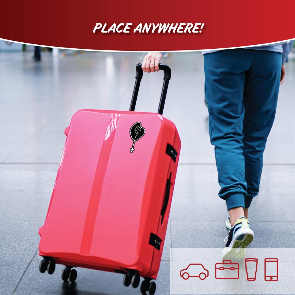 Maria Rosary Decal for Car, Truck, Tablet, Tumbler, Cell Phone - Christian Stickers Set