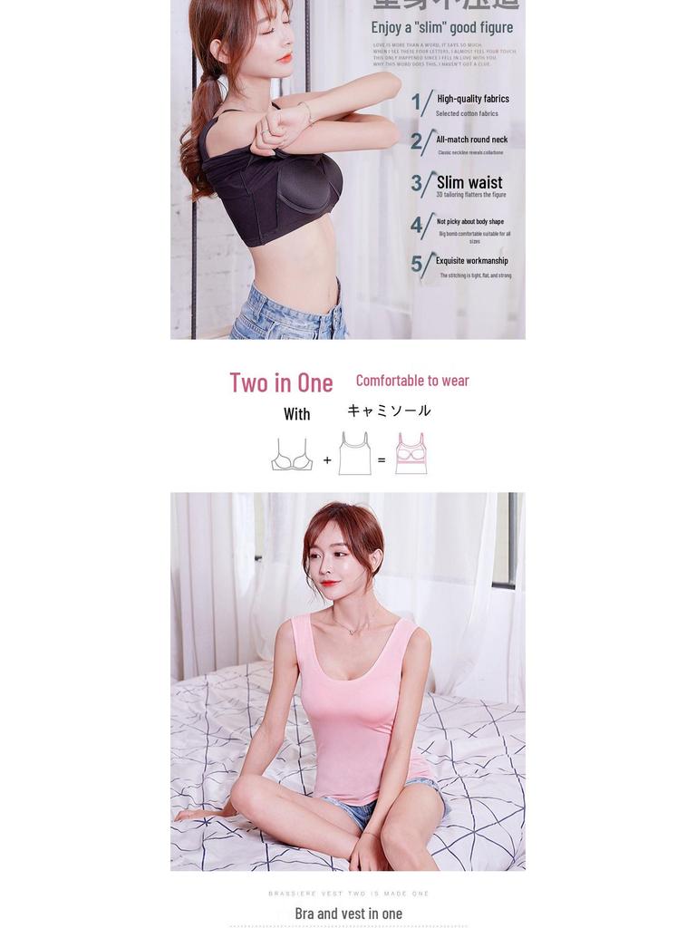 Damen Modal Gepolstertes Sport Yoga Tank Top mit Fixierten Cups - Erhältlich in 6 Größen & 6 Farben.