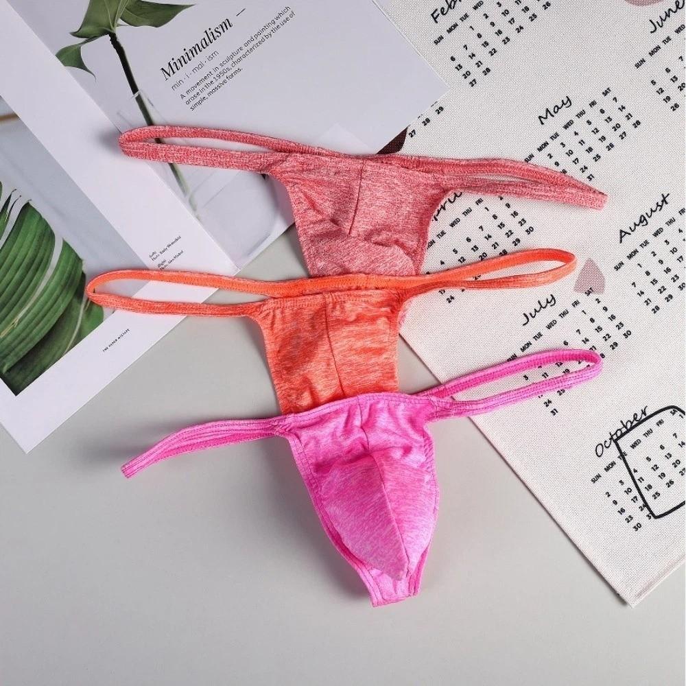 Low Waist Men Thongs Thin Strap Male Briefs Breathable Men's Panties  Summer