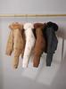 Women's Short Cotton Jacket with Warm Velvet, Fluffy Hood, Big Fur Collar, Petite Winter Outerwear, 2025 Trendy Style.