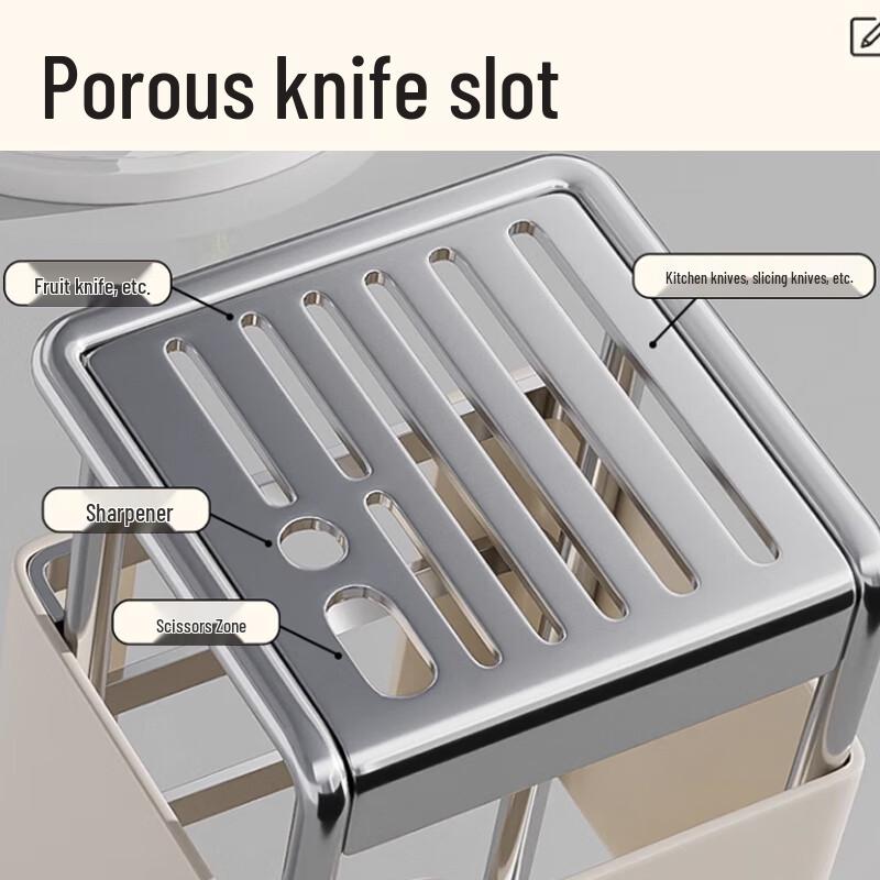 Nowoczesny nablatowy organizer na noże kuchenne i przybory