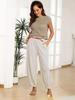 2023 Women's Two-Piece Casual Knit Sweater Set - Short Sleeve, Comfortable Fashion Outfit