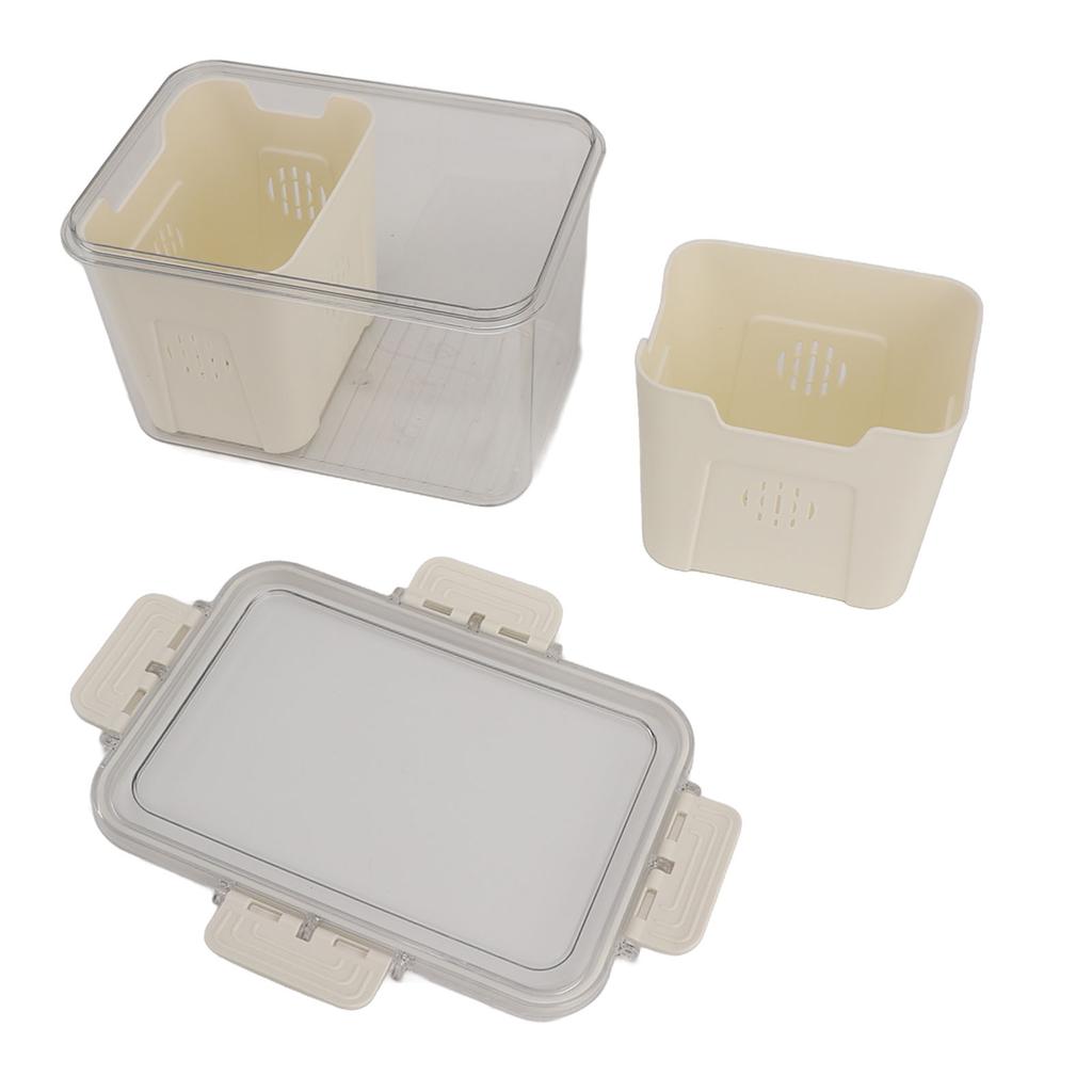 Fridge Food Storage Container PET Easy To Clean Sealed Food Preservation Box for Kitchen