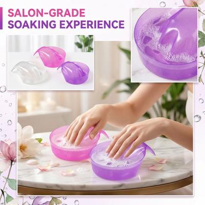 Manicure Hand Soaking Bowl for Cuticle Softening and Nail Care Durable Plastic Material with Ergonomic Hand Rest Design for Home and Professional Use
