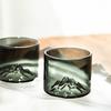 Distant Mountain Tea Cup: Heat-Resistant Glass with Wooden Handle, Personalized for Home Use, Ideal for Mountain Viewing.