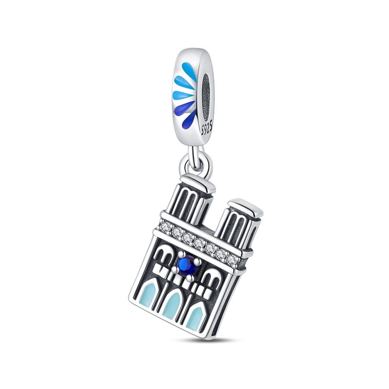 Copper Eiffel Tower Arc De Triomphe Leaning Tower Of Pisa Pendant Fit Original Diy Bracelets Beads Birthday Gifts Jewelry