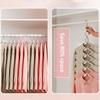 Magic Space Saving Clothes Hangers Foldable Closet Organizer Wardrobe Clothing Cascading Rack 7 Slots For Pants Dresses Coats
