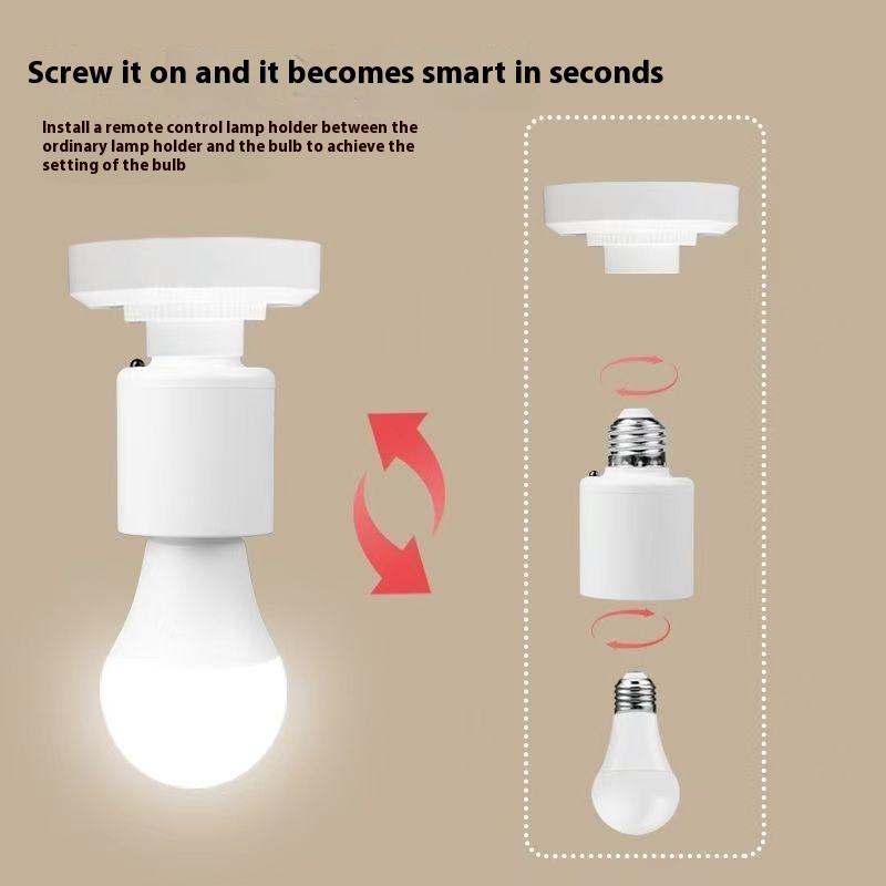 E27 60W Wireless Remote Control Smart Timer Switch Lamp Holder 110V 220V House Multi Light Baby Room Bedroom Timer Switch